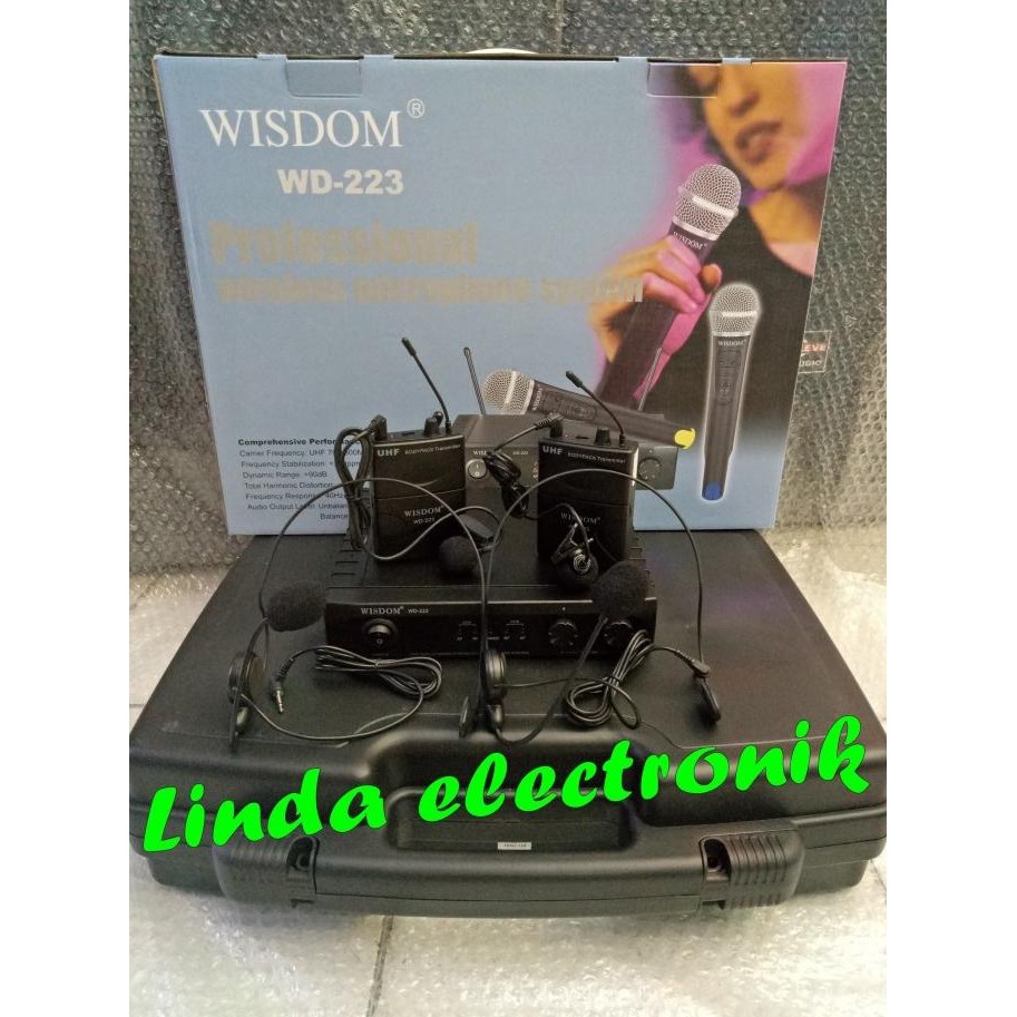 Mic Wireless Wisdom WD 223 ( 2BH clipon +2BH heaset)