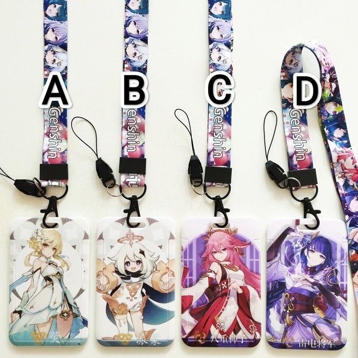 

Sale Genshin Impact Card Holder Lanyard 4 Lumine Paimon Raiden Shogun Baal