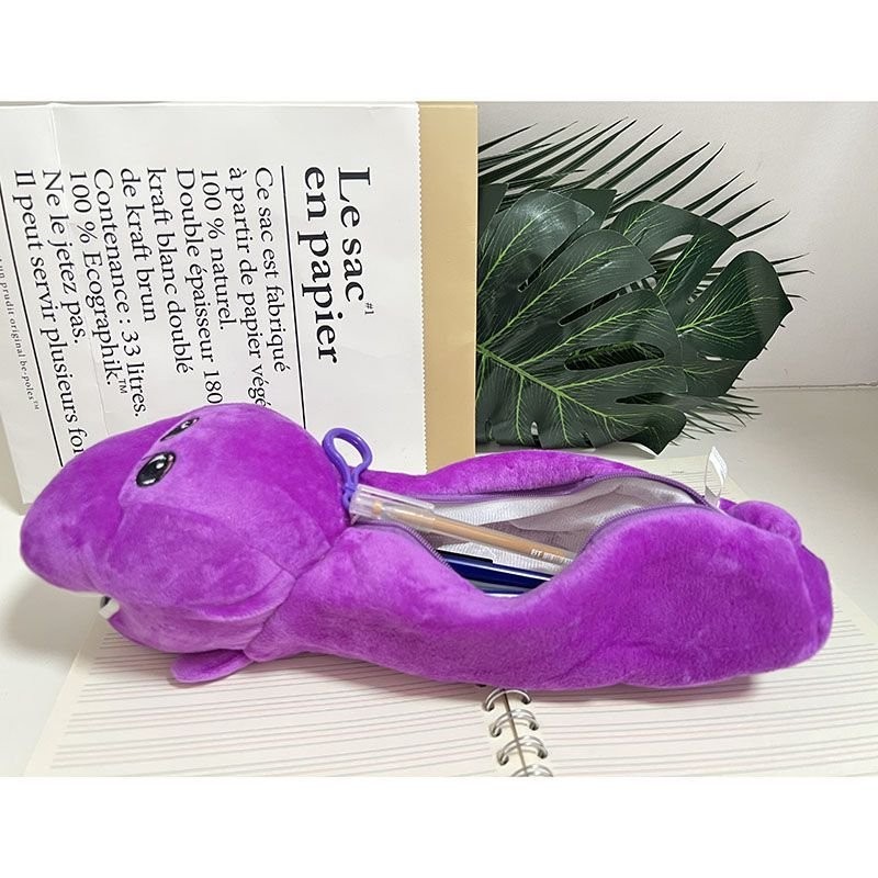 

Cartoon Anime Cute Creative Stationery Pencil Case Coin Purse Desktop Buggy Bag Plush Doll Girlfriends' Gift Purple PBGE