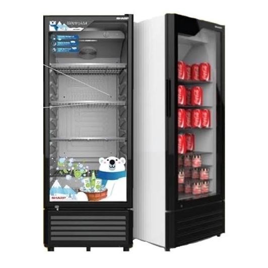 Sharp Kulkas Showcase SCH-170FS Hitam --- Garansi Resmi