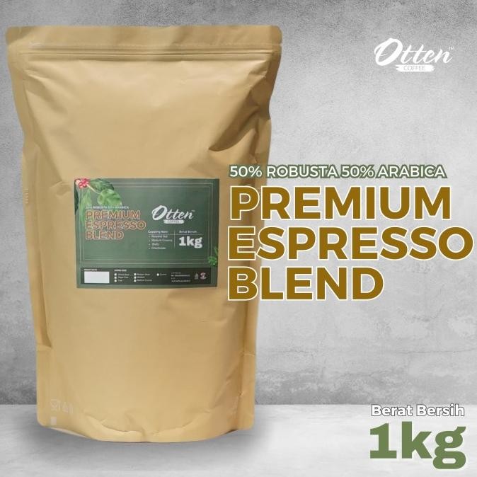 

Premium Espresso Blend 1Kg Biji Bubuk Kopi Arabica Robusta Otten Coffee - Commercial Blend