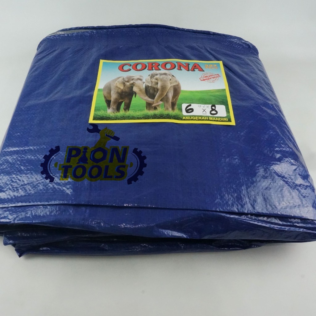HX289 Terpal A2 6x8 meter Corona 2Gajah (b/s) Terpaulin Terpal plastik Terpal kolam Terpal Lembaran