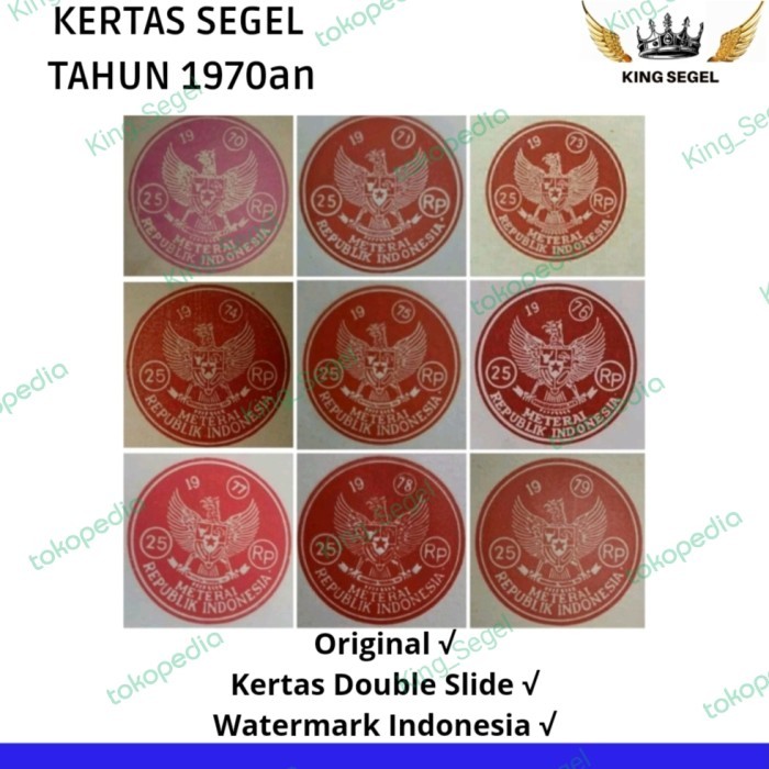 

Kertas Segel Tahun 1970 1971 1973 1974 1975 1976 1978 1979