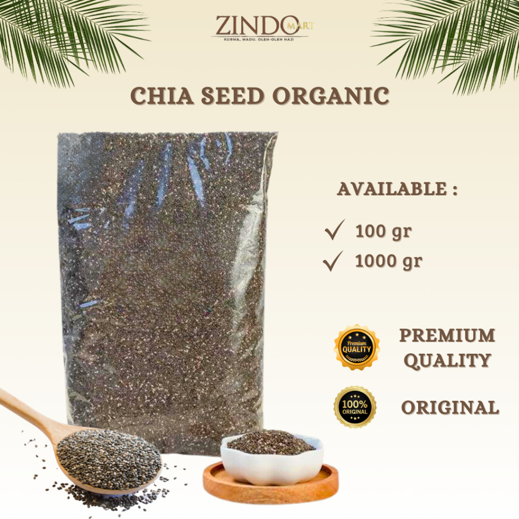 

CHIA SEED ORGANIC 1KG & 100GR PREMIUM QUALITY / BLACK CHIASEED BAGUS UNTUK DIET