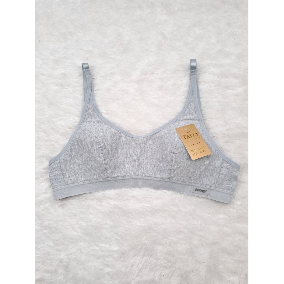 Bra Wanita Bra / BH Sport TALLY 6326 - Tanpa Busa - Tanpa Kawat - Abu-abu, 32 terbaru
