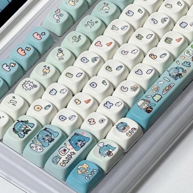 Hatsune Miku Adventure MOA Profile PBT Dye Sub Keycaps