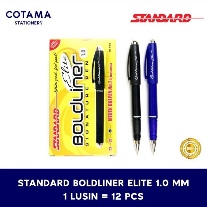 

TERLARIS - Pulpen Standard Boldliner Elite Signature Pen 1.0 mm - 1 lusin isi 12 pcs