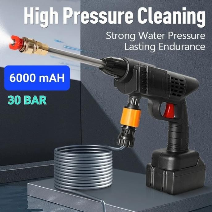BEBAS ONGKIR - set alat cuci mobil motor portable jet washer cuci steam spray gun cas