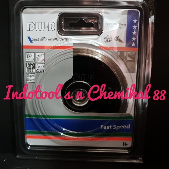 Diamond Wheel DW-R Hitam 4" Best For Granite/Tile / Pisau Keramik