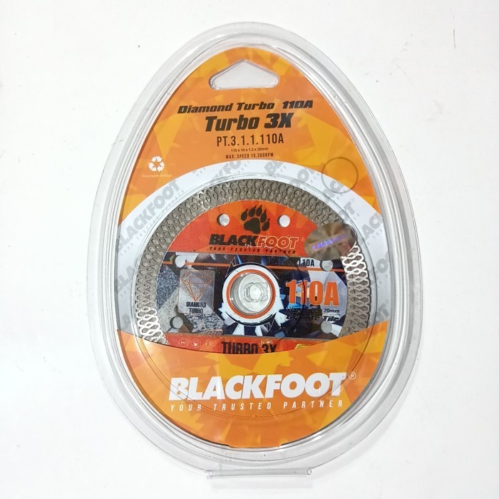 Mata pisau potong keramik granit turbo Blackfoot 4"