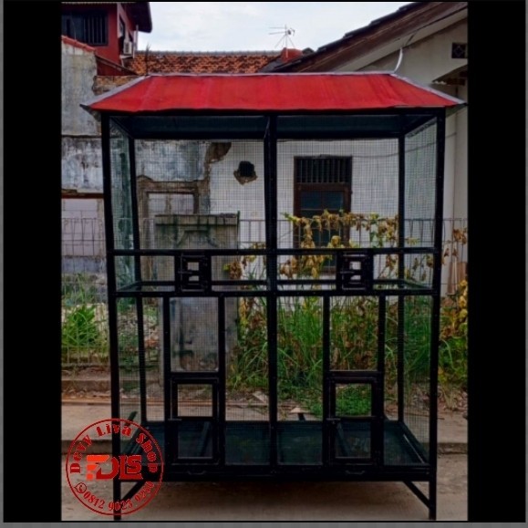 kandang burung besar cat hitam koloni