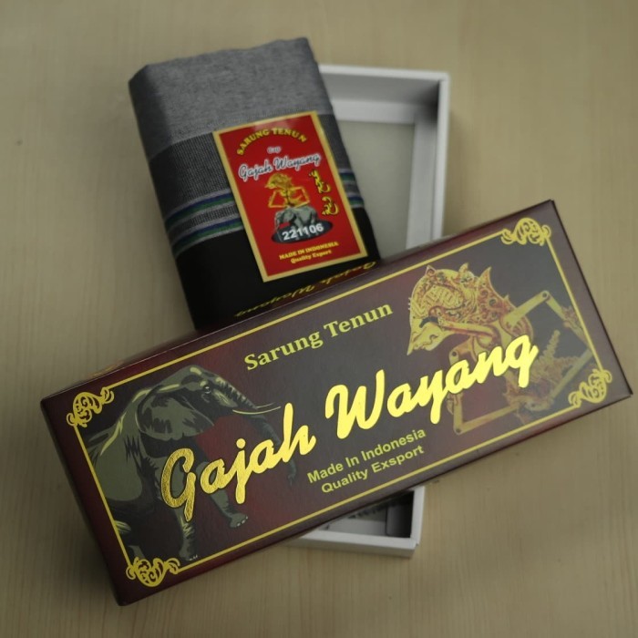 Sarung SARUNG TENUN GAJAH WAYANG - Hitam terbaru