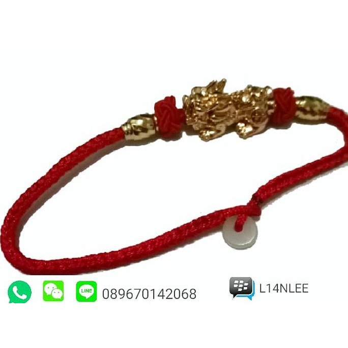 

yang dicari@@@@] Gelang Tali merah Pixiu phixiu crom emas