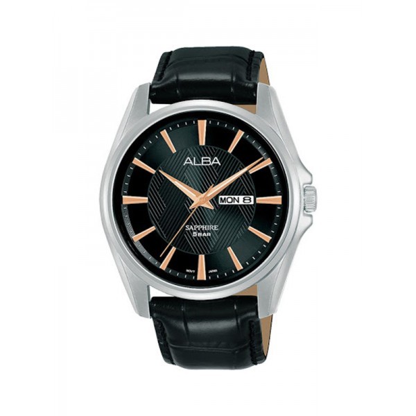 Jam Tangan Pria Alba Prestige  Original  Garansi Resmi Leather Formal Silver AJ6105 X1