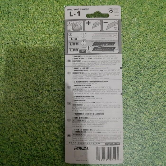 

Pisau Cutter 18Mm L-1 Olfa Snap-Off Blade Knife Japan