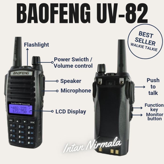 walkie talkie ht handy talkie baofeng uv 82 channel UHF VHF 5000mah