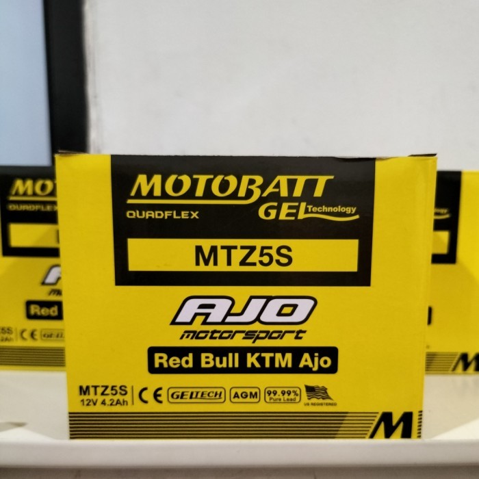 Ready Aki motor Honda Verza Motobatt MTZ5S Aki Kering / Aki Gel
