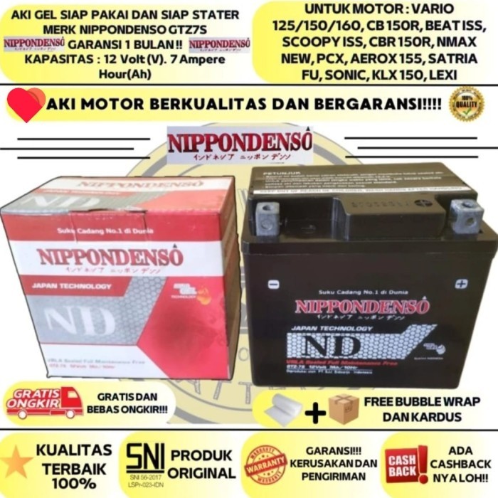 Ready AKI GTZ7S AKI GS GTZ6-V = ACCU GS GTZ7S,GTZ-7S GTZ7-S