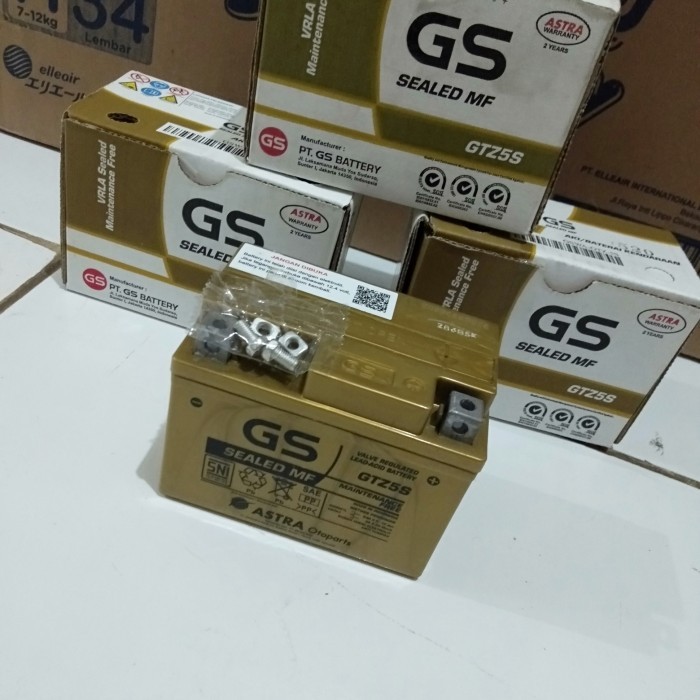 Ready PROMO!! aki gs astra GTZ5S GOLD buat motor beat,xeon,revo dll