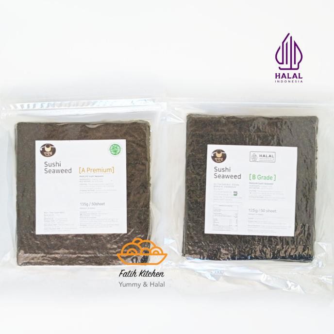 

Manjun Seaweed Sushi Nori 50 Lembar Halal - Economy Medium Preum