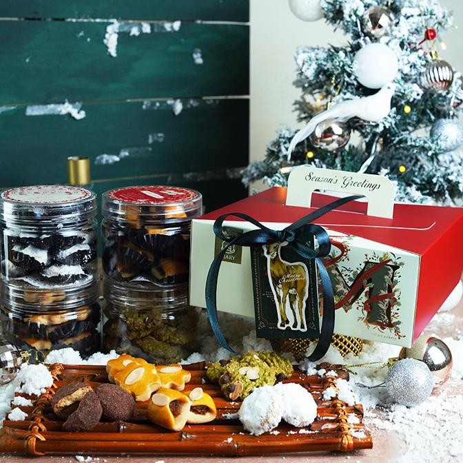 

rim hampers natal / christmas hampers / parcel natal - spesial kue kering lengkap (4 jar)