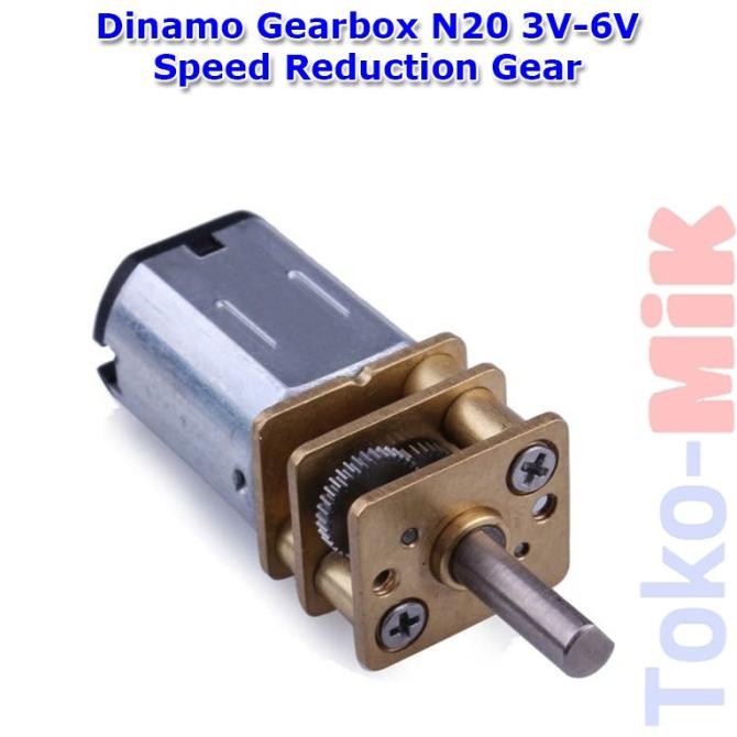 Baru DC Motor Dinamo N20 Slow Speed Reduction Gearbox 50 100 200 Rpm 3V-6V tokmi99 Berkualitas