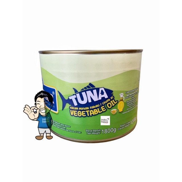 

Ina - King'S Fisher Tuna In Oil Canned-Daging Tuna Minyak Dalam Kaleng 1800G