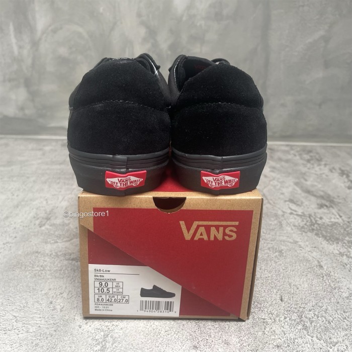Vans Sk8 Low Black Black Original - Vans Sk8 Allblack