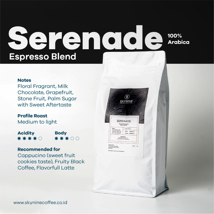 

Serenade Premium Blend Roasted Beans 1Kg