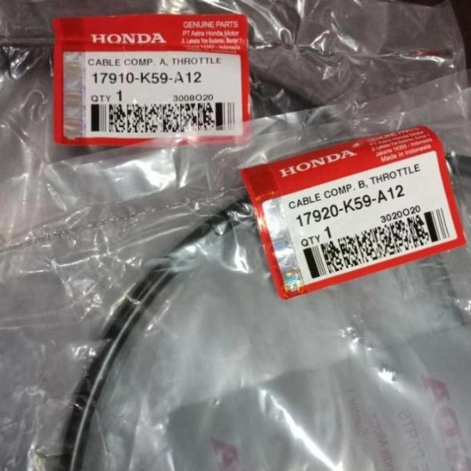 Kabel gas A+B Vario 125 LED/Vario 150 asli/ori