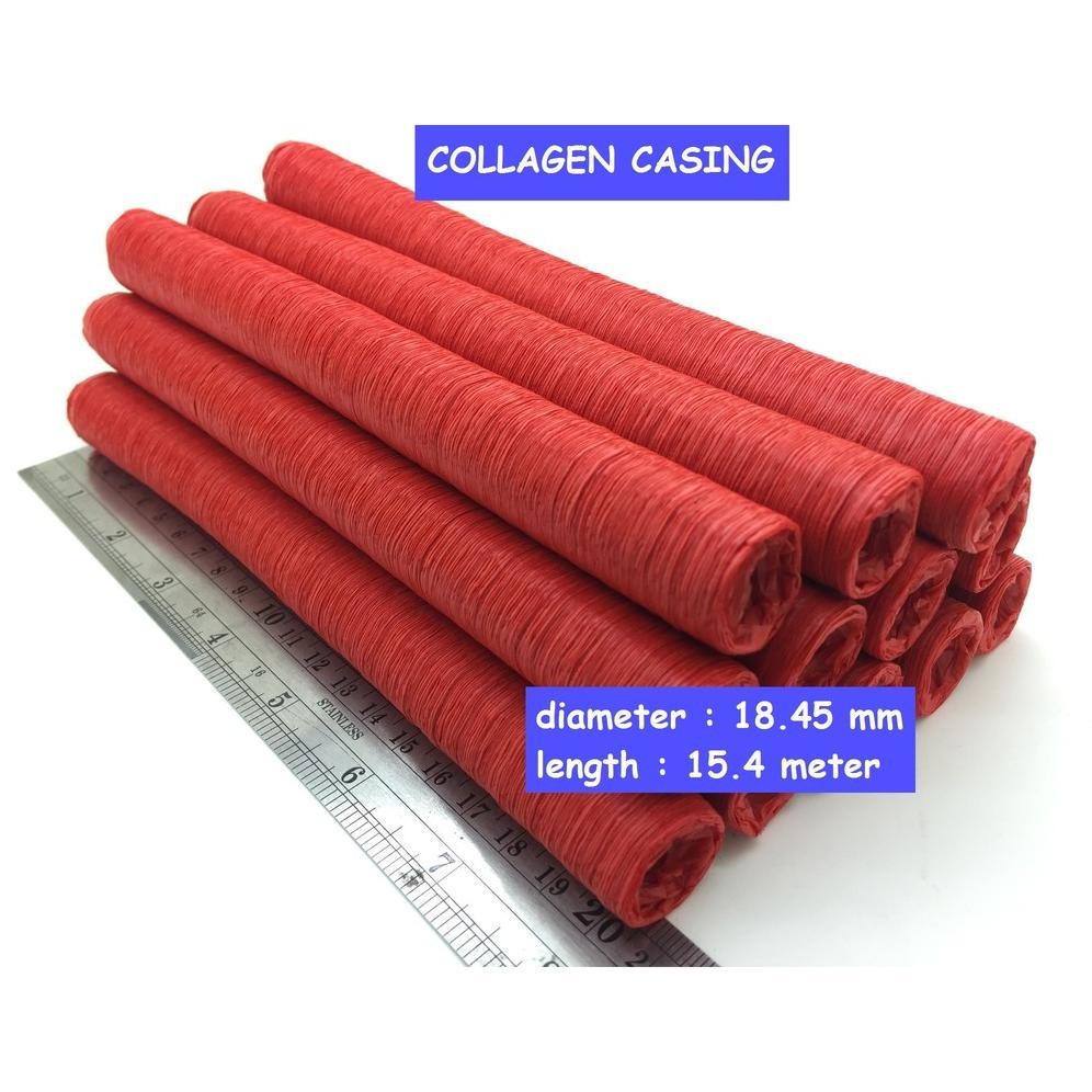 

Casing sosis kolagen warna merah diameter 18.45mm