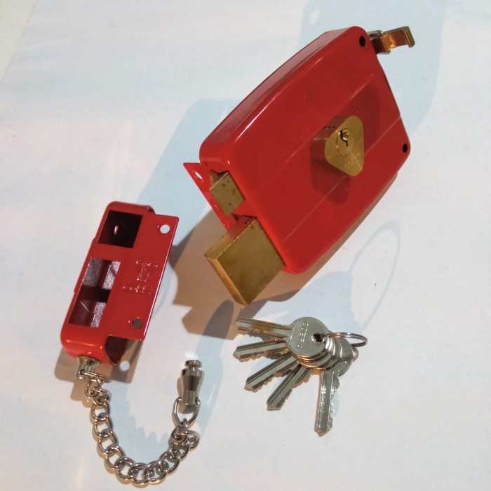 Grendel Rantai Kunci Tambahan Pintu / Garasi Otomatis Model Kuno