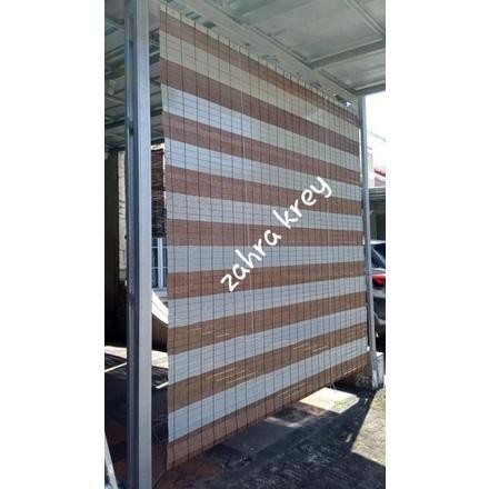 krey tirai PVC motif outdoor