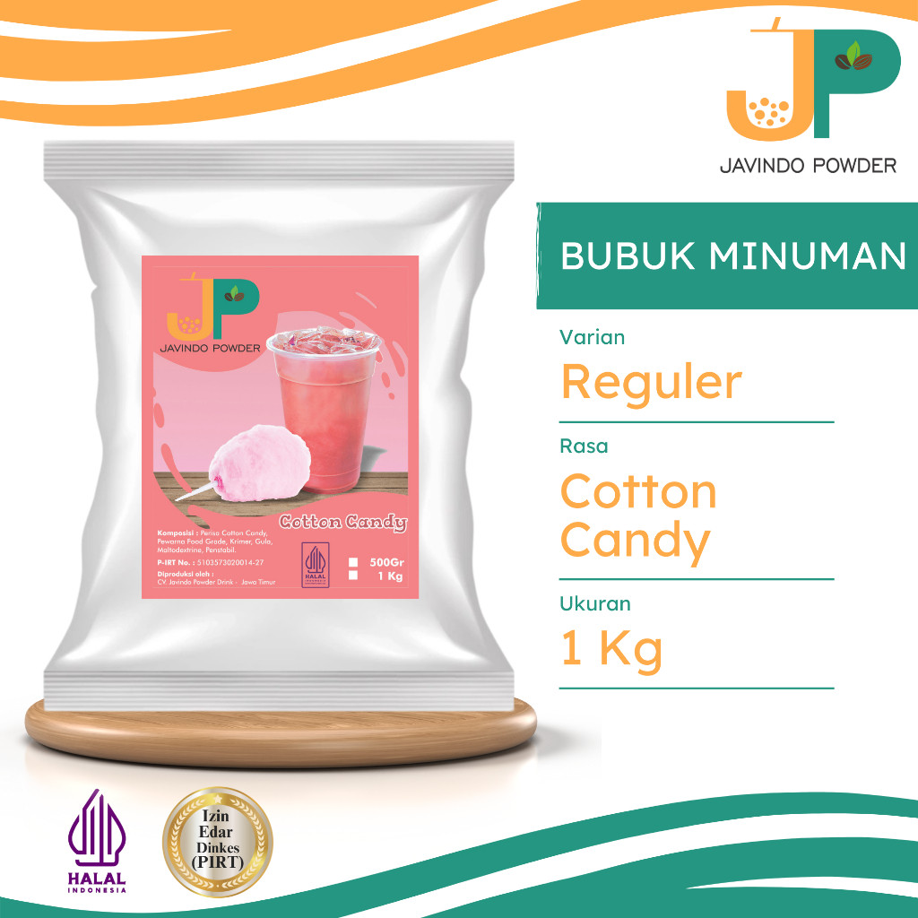 

JAVINDO Bubuk Minuman Reguler Rasa Cotton Candy / Permen Kapas 1 Kg Javindo Powder