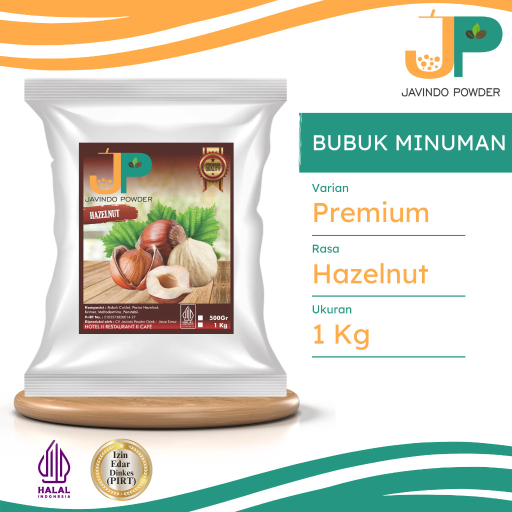 

JAVINDO Bubuk Minuman Premium Rasa Hazelnut 1 Kg Javindo Powder