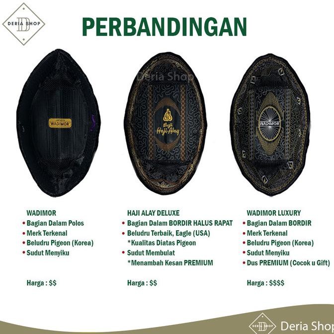 Songkok Premium HAJI ALAY DELUXE AC Tinggi 8, 9, 10 Peci Kopiah Mewah AS76
