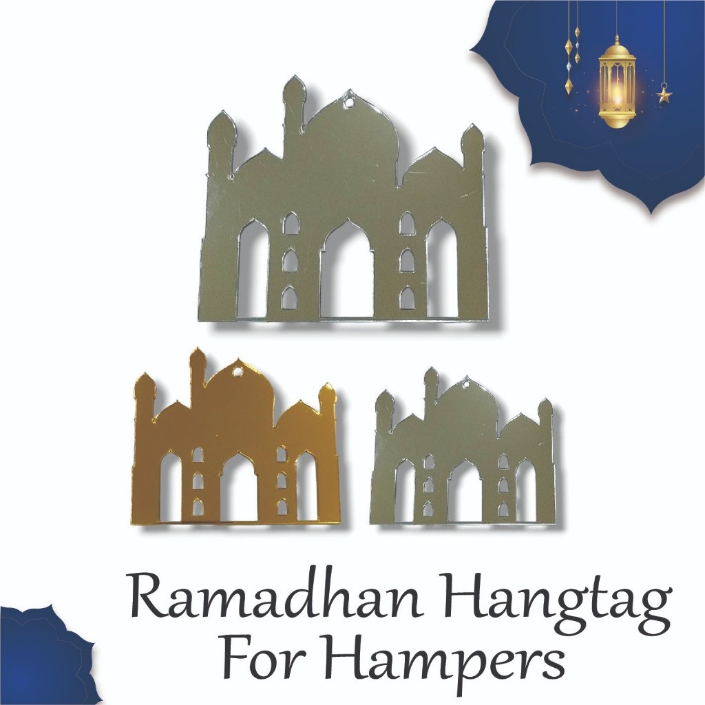 Hangtag Hampers Lebaran Idul Fitri | Aksesoris Hang Tag Ramadan | Label Gift Tag Custom Masjid