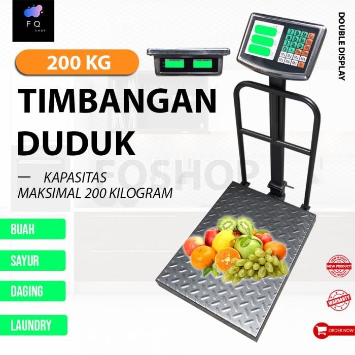 Timbangan Duduk Digital 200 Kg Pagar Sembako Buah Beras Barang Paket