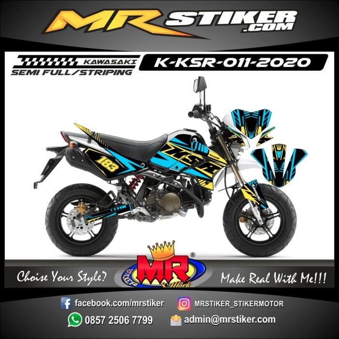 Decal Stiker Striping Variasi Motor Kawasaki Ksr Keren