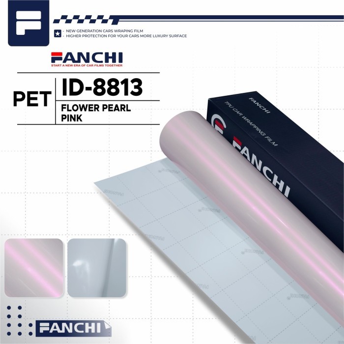 

ROLL Sticker FANCHI PET113 ID-8813 Flower Pearl Pink PET 50cm ROLL