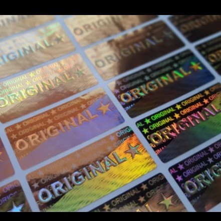 

Stiker Hologram Ori Bintang Silver Ukuran 1.5 x 3.5 Cm Paket 100 lbr