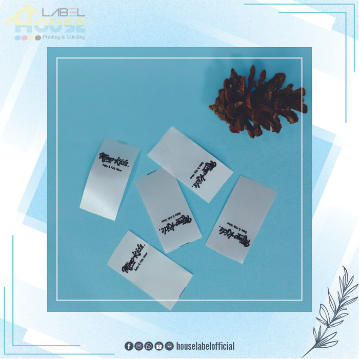 

Label satin printing label baju custom nama