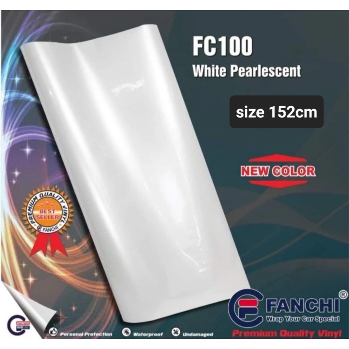 

152cm Sticker FANCHI FC100 Glossy Pearl White Pearlescent 152cm / m