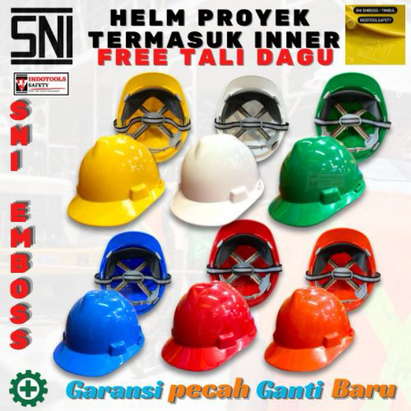 Helm Proyek HELM PROYEK SAFETY SNI TERMASUK INNER DAN TALI DAGU (