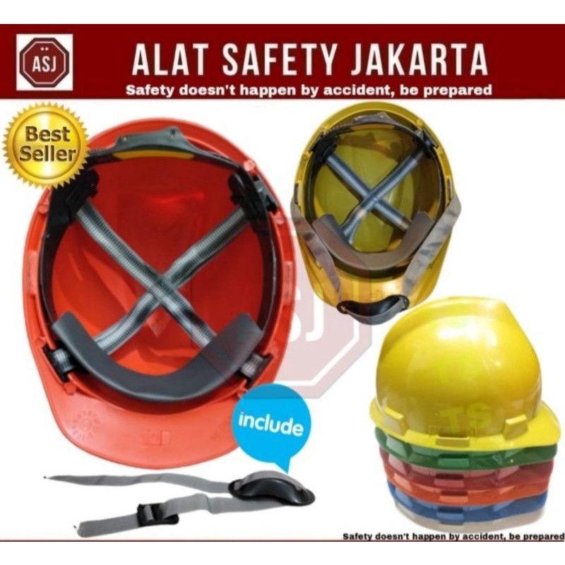Helm Proyek Helm Proyek Safety TS (termasuk inner & tali dagu)
