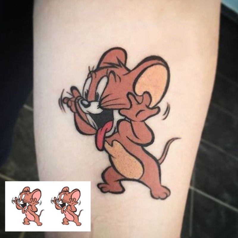 Tato Stiker Kartun Lucu Mouse Kecil Anime