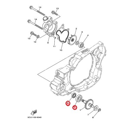 SEAL SIL WATER PUMP MECHANICAL POMPA AIR RADIATOR BEARING YAMAHA YZ250X YZ250 X YZ 250X 250-X