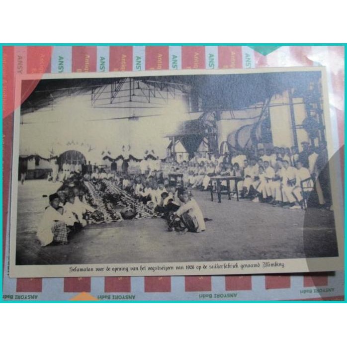 

kartu pos jaman belanda selamatan pabrik 1926 iklan m073 11OKTZ4 onder