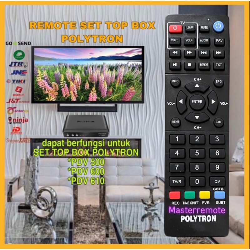 REMOT REMOTE SET TOP BOX DVB T2 POLYTRON PDV 600