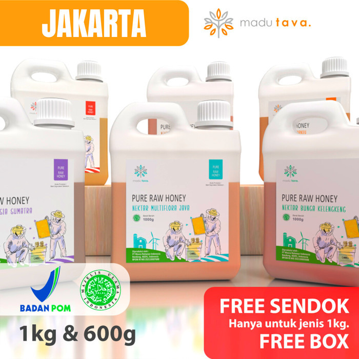 

Madu Murni Asli Tava 1kg Nektar Bunga 100% Pure Raw Honey Sarang Alami